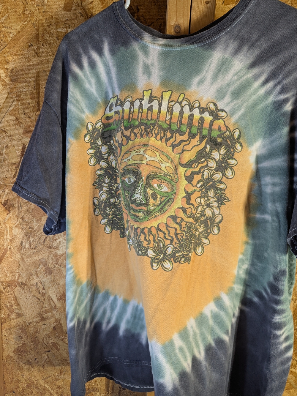 Tie-Dye Sun Graphic T-Shirt - Blue, Orange, Green